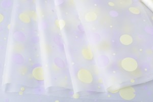 Пленка матовая Серпантин 70см x 10м жёлтый нежный/сиреневый светлый фото