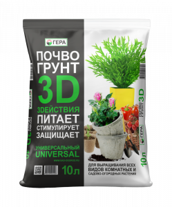 Почвогрунт 3D Универсальный 10л фото