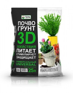 Почвогрунт 3D Универсальный 25л фото