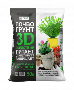 Почвогрунт 3D Универсальный 50л фото