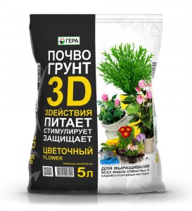 Почвогрунт 3D Цветочный 5л фото