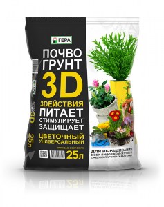 Почвогрунт 3D Цветочный 25л фото